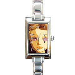 Butterfly Eyes Rectangle Italian Charm Watch