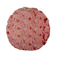 Pink Crochet Standard 15  Premium Round Cushions by snowwhitegirl