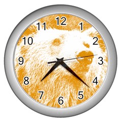 Bear Wall Clock (silver) by snowwhitegirl
