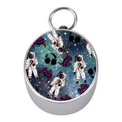 Astronaut Space Galaxy Mini Silver Compasses by snowwhitegirl