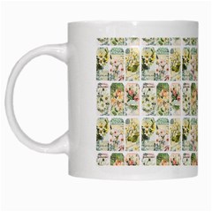 Victorian Flower Labels White Mugs by snowwhitegirl