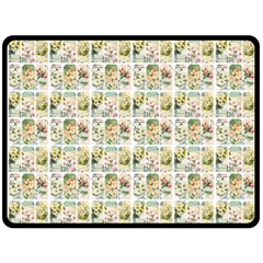 Victorian Flower Labels Fleece Blanket (large) 