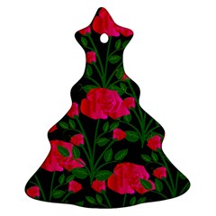 Roses At Night Christmas Tree Ornament (two Sides) by snowwhitegirl