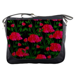 Roses At Night Messenger Bag