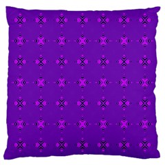 Bold Geometric Purple Circles Large Cushion Case (one Side) by BrightVibesDesign