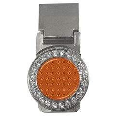 Bold  Geometric Yellow Circles Sm Money Clips (cz) 