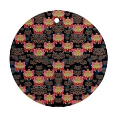 Heavy Metal Meets Power Of The Big Flower Ornament (round) by pepitasart