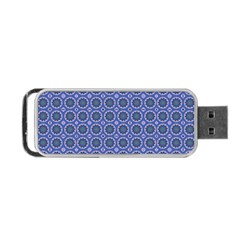 Floral Circles Blue Portable Usb Flash (two Sides) by BrightVibesDesign