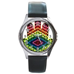 Hamsa Of God Round Metal Watch by CruxMagic