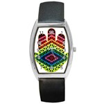 Hamsa of God Barrel Style Metal Watch Front