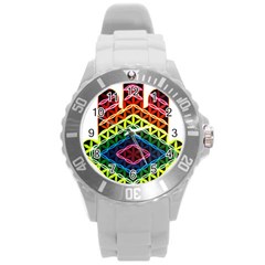 Hamsa Of God Round Plastic Sport Watch (l)