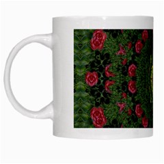 Sunshine Mandala In Rose Heaven White Mugs by pepitasart