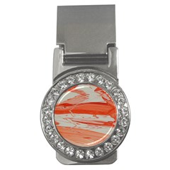 Orange Swirl Money Clips (cz)  by WILLBIRDWELL