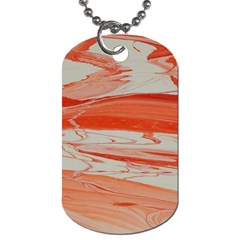 Orange Swirl Dog Tag (one Side) by WILLBIRDWELL