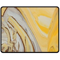 Yellow Jungle Double Sided Fleece Blanket (medium)  by WILLBIRDWELL