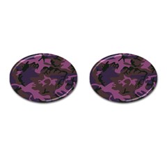 Camouflage Violet Cufflinks (oval)