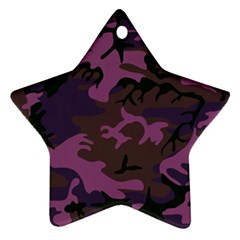 Camouflage Violet Star Ornament (two Sides)