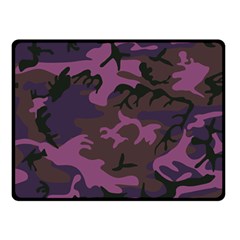 Camouflage Violet Double Sided Fleece Blanket (small) 