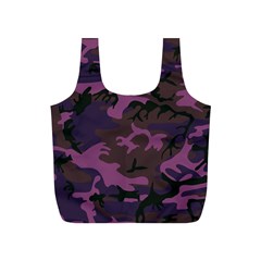 Camouflage Violet Full Print Recycle Bag (S)