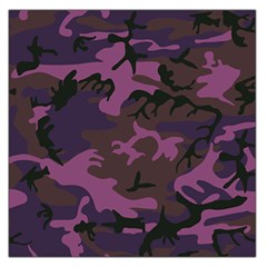 Camouflage Violet Large Satin Scarf (Square)