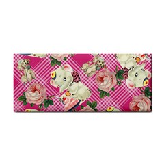 Retro Pets Plaid Pink Hand Towel