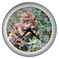 Abstract Of Mushroom Wall Clock (silver)