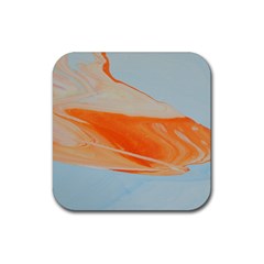 Orange And Blue Rubber Coaster (square)  by WILLBIRDWELL