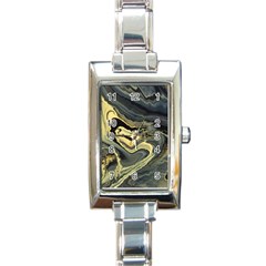 Yellow Nebula Rectangle Italian Charm Watch by WILLBIRDWELL