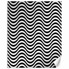 Wave Pattern Wavy Water Seamless Canvas 11  X 14  by Nexatart