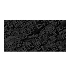Black Rectangle Wallpaper Grey Satin Wrap