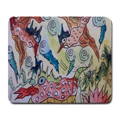 Watercolor Postcard2 Large Mousepads by chellerayartisans