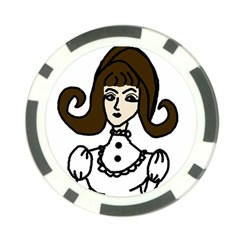 Girl With Dress Poker Chip Card Guard