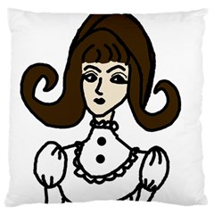 Girl With Dress Large Flano Cushion Case (one Side) by snowwhitegirl