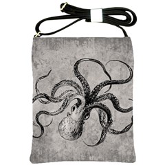 Vintage Octopus  Shoulder Sling Bag by Valentinaart