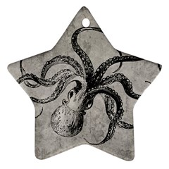 Vintage Octopus  Ornament (star) by Valentinaart