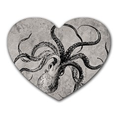 Vintage Octopus  Heart Mousepads by Valentinaart