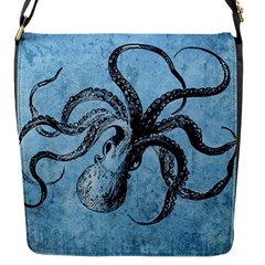 Vintage Octopus  Flap Closure Messenger Bag (s) by Valentinaart