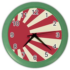 Rising Sun Flag Color Wall Clock by Valentinaart