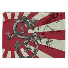 Rising Sun Flag Cosmetic Bag (xxl) by Valentinaart