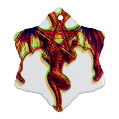 Demon Snowflake Ornament (two Sides) by ShamanSociety