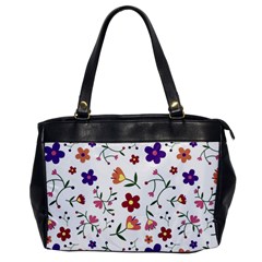 Flowers Pattern Texture Nature Oversize Office Handbag by Nexatart