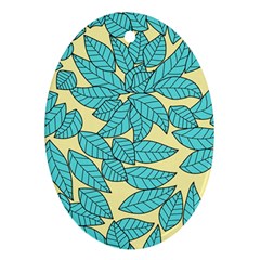 Leaves Dried Leaves Stamping Ornament (Oval)