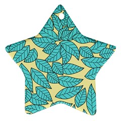 Leaves Dried Leaves Stamping Ornament (Star)