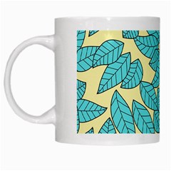Leaves Dried Leaves Stamping White Mugs by Nexatart