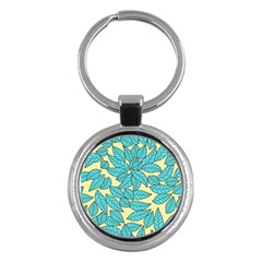 Leaves Dried Leaves Stamping Key Chains (Round) 