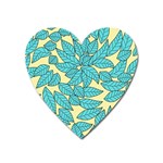 Leaves Dried Leaves Stamping Heart Magnet Front