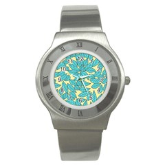 Leaves Dried Leaves Stamping Stainless Steel Watch by Nexatart