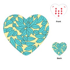 Leaves Dried Leaves Stamping Playing Cards (Heart)