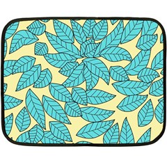 Leaves Dried Leaves Stamping Double Sided Fleece Blanket (mini) 