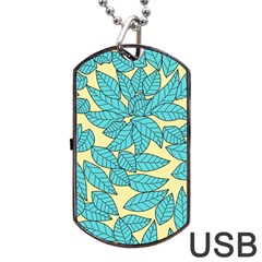 Leaves Dried Leaves Stamping Dog Tag USB Flash (One Side)